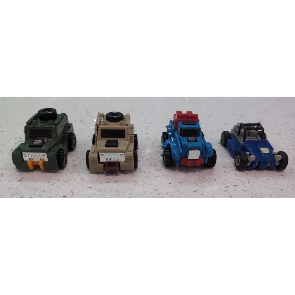 Vintage 1980s Hasbro Transformers G1 Lot of 4 Minibots Takara Outback Gear Beach